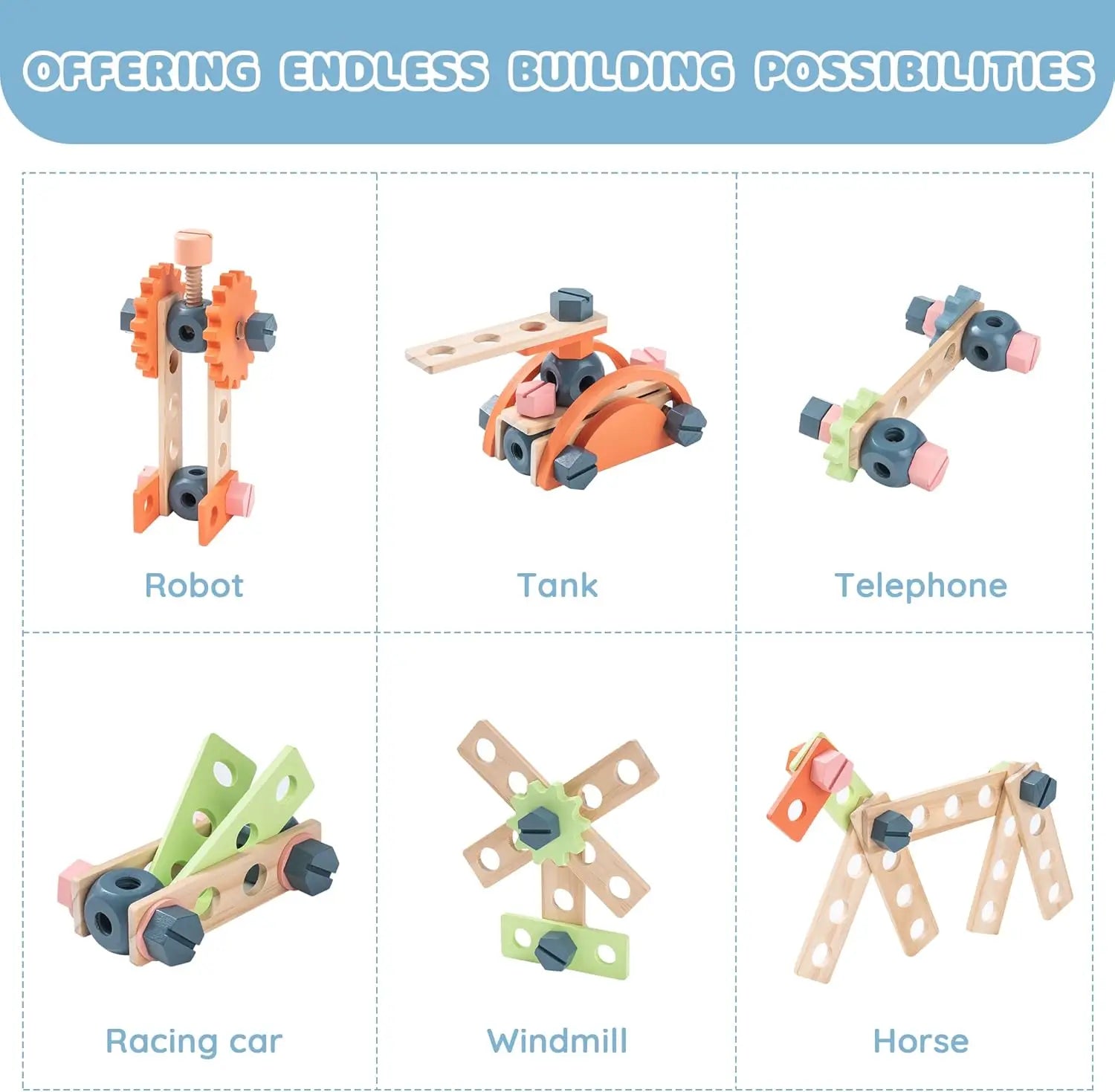 Montessori Wooden Tool Bench for Kids