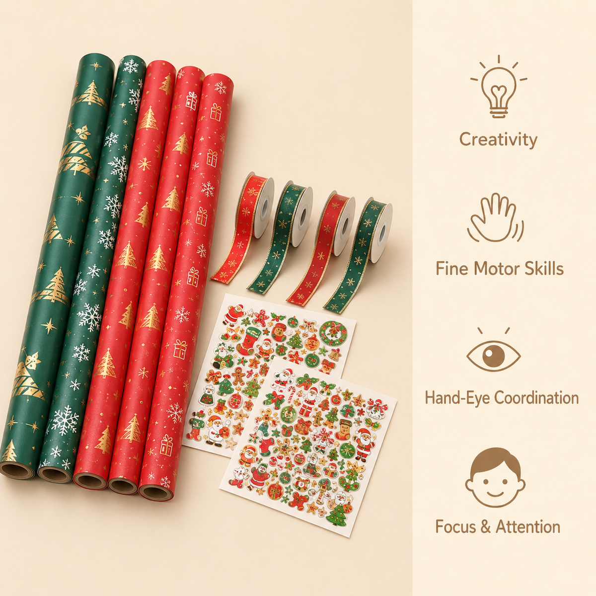 Christmas Gift Wrapping Set Montessori Nation