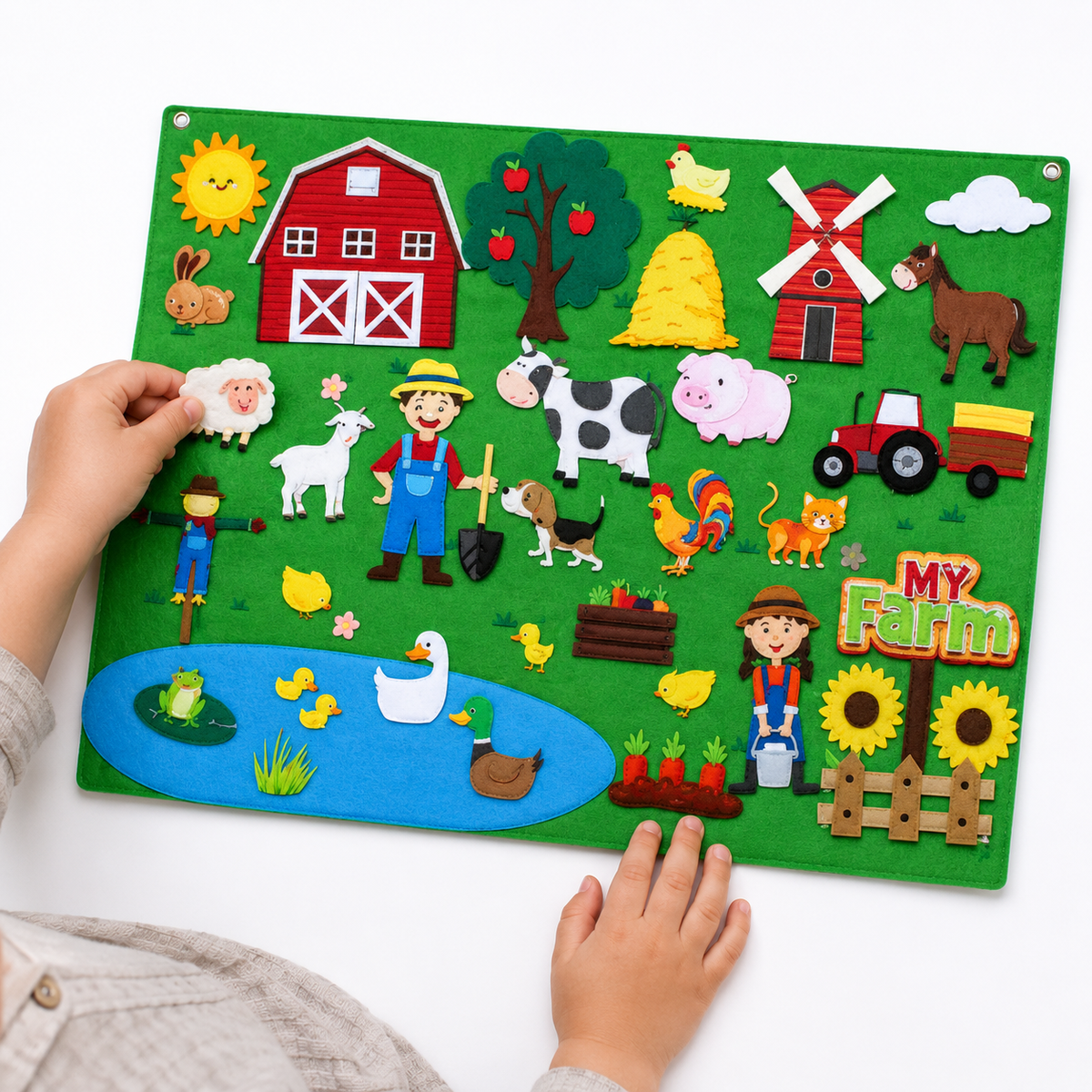 Farm Animal Felt Story Board Montessori Nation