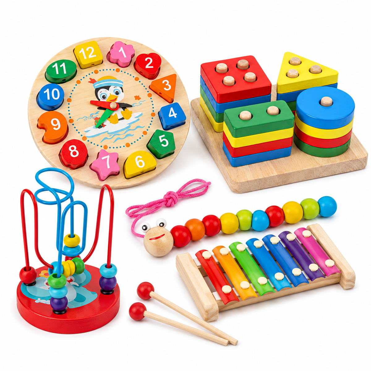 Montessori 5-Piece Activity Toy Set Montessori Nation
