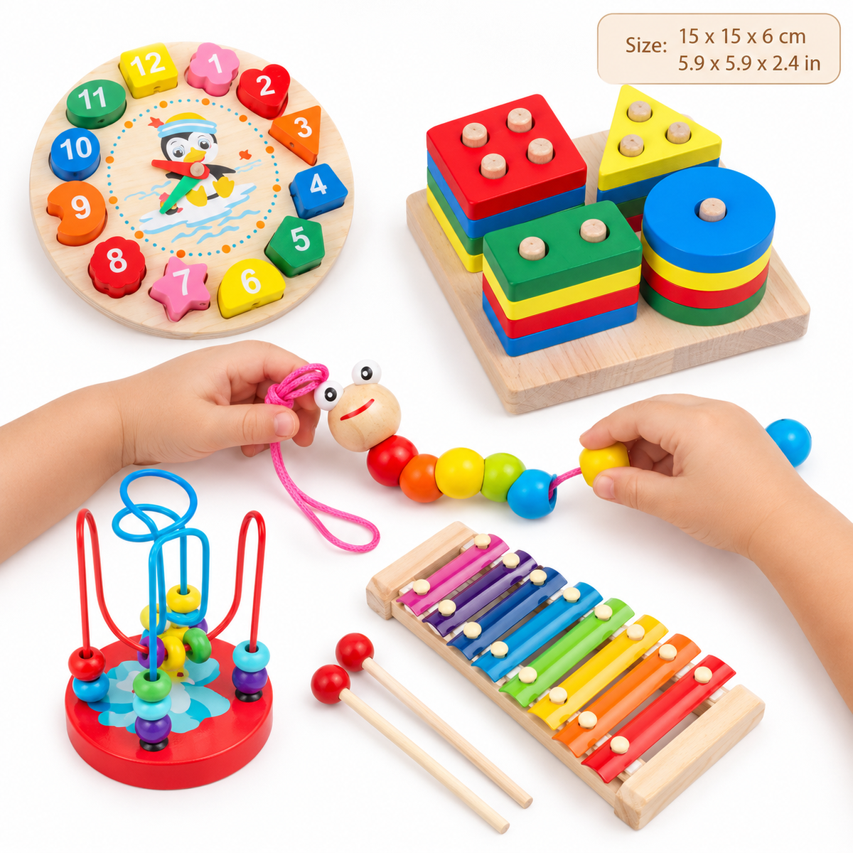 Montessori 5-Piece Activity Toy Set Montessori Nation