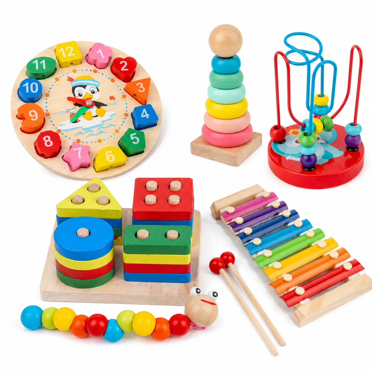 Montessori 6-Piece Activity Toy Set Montessori Nation