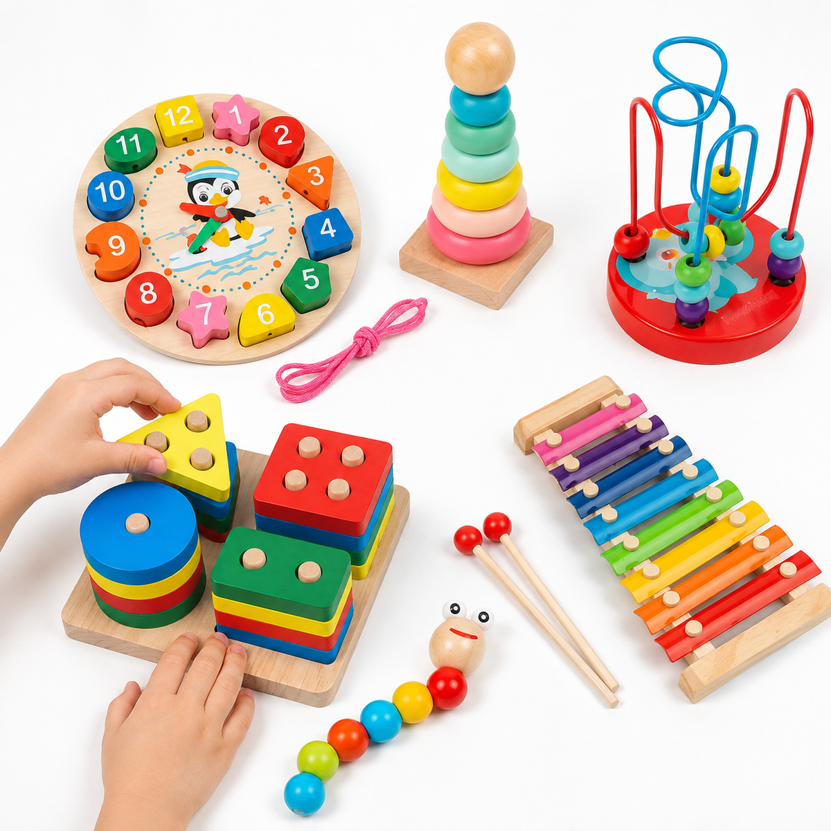 Montessori 6-Piece Activity Toy Set Montessori Nation