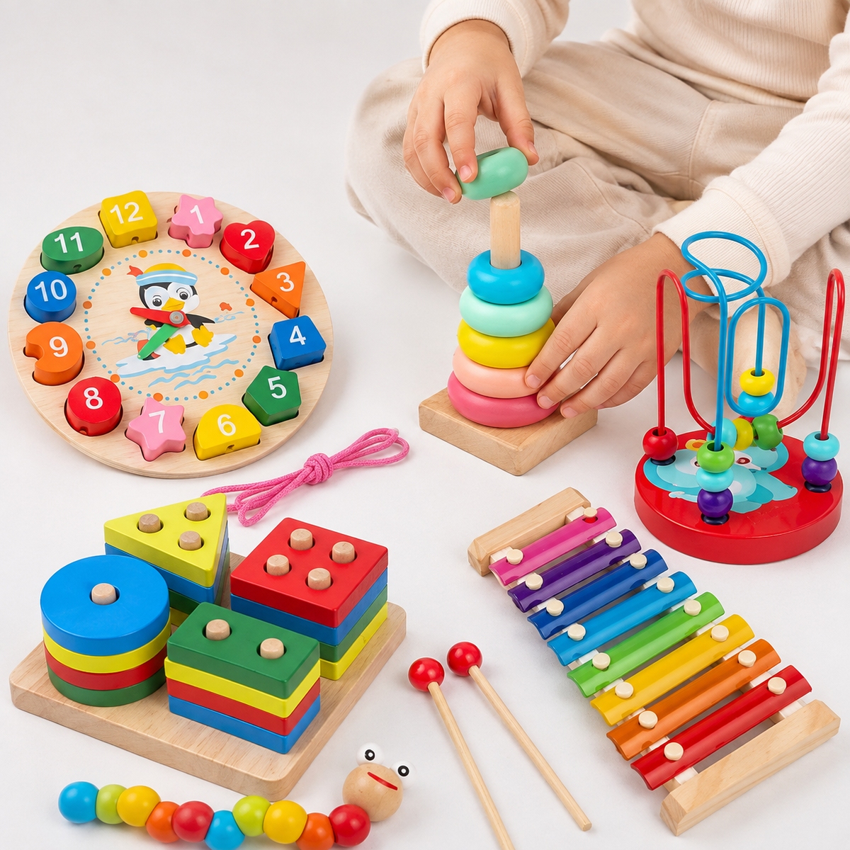 Montessori 6-Piece Activity Toy Set Montessori Nation
