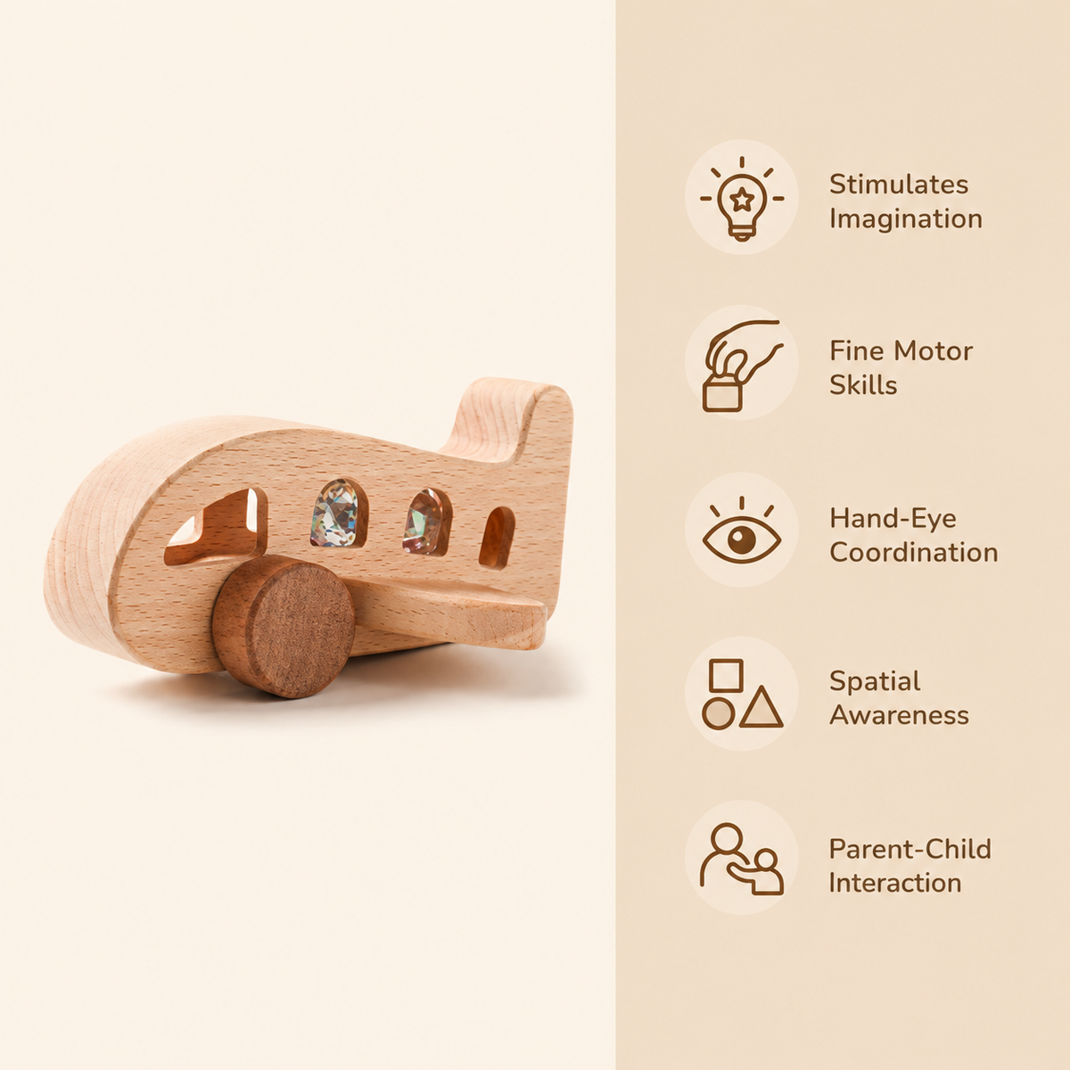 Montessori Airplane Push Toy Montessori Nation
