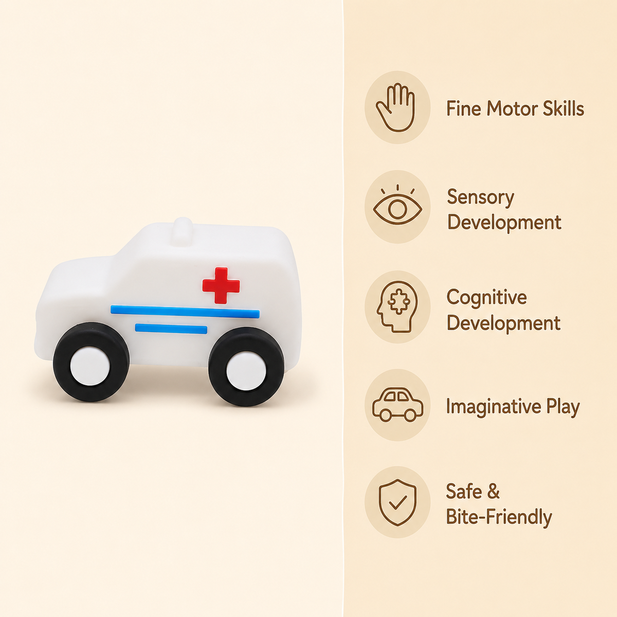 Montessori Ambulance Teether Toy Montessori Nation