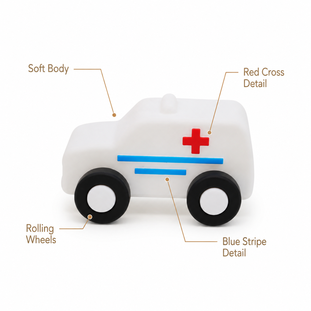Montessori Ambulance Teether Toy Montessori Nation