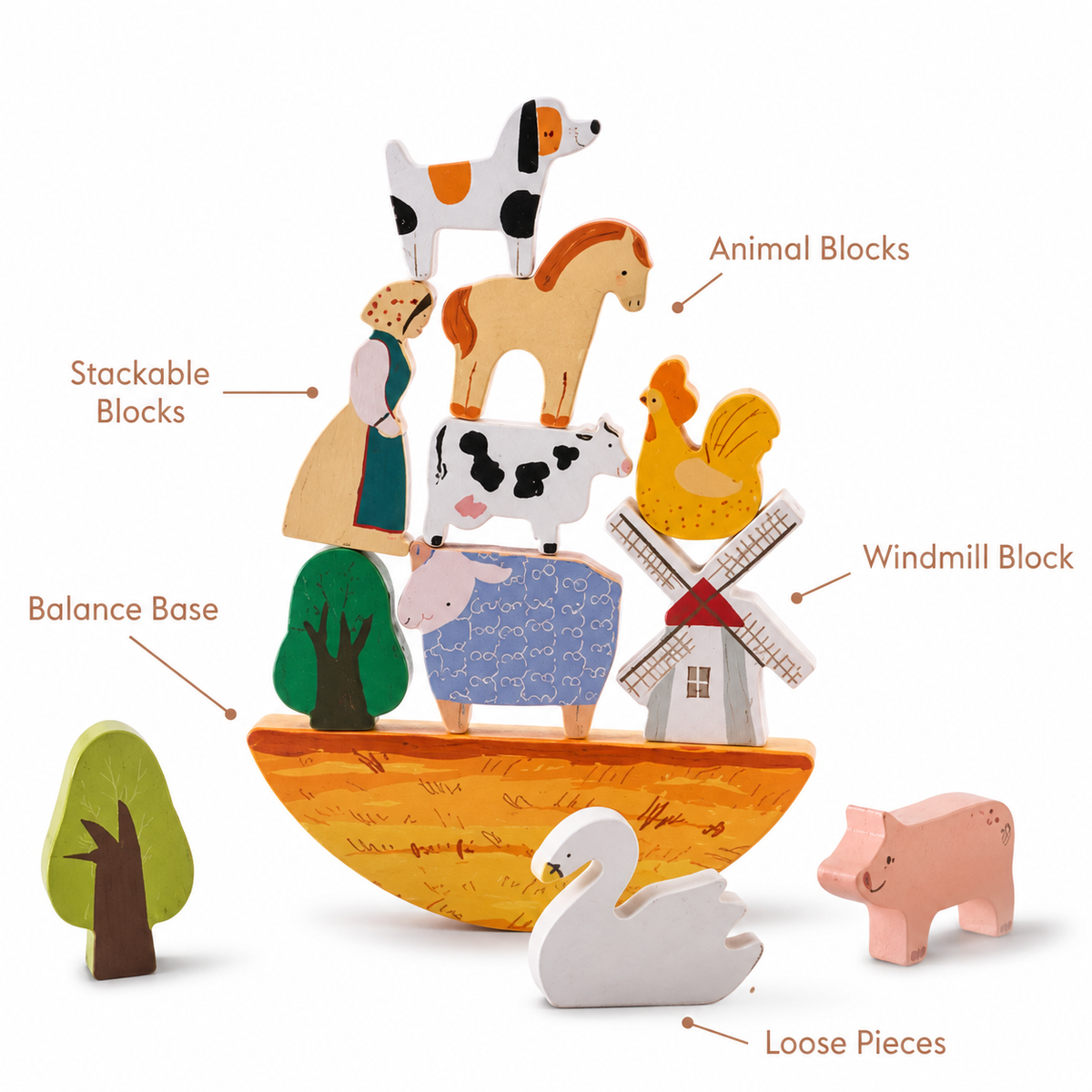 Montessori Animal Balance Stacking Toy Montessori Nation