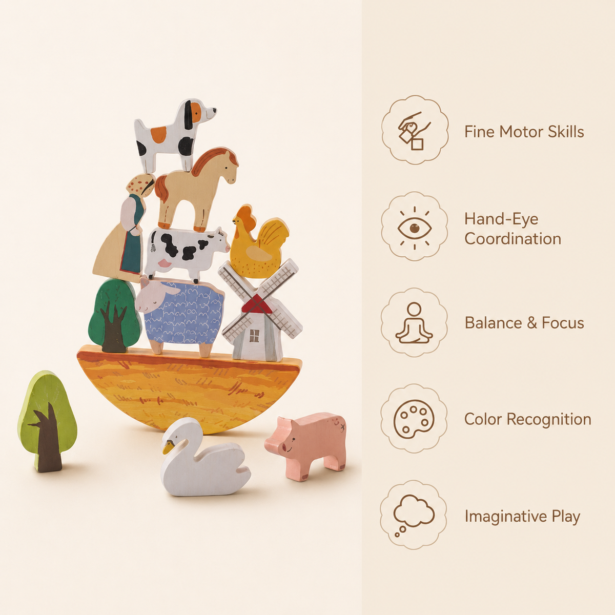 Montessori Animal Balance Stacking Toy Montessori Nation
