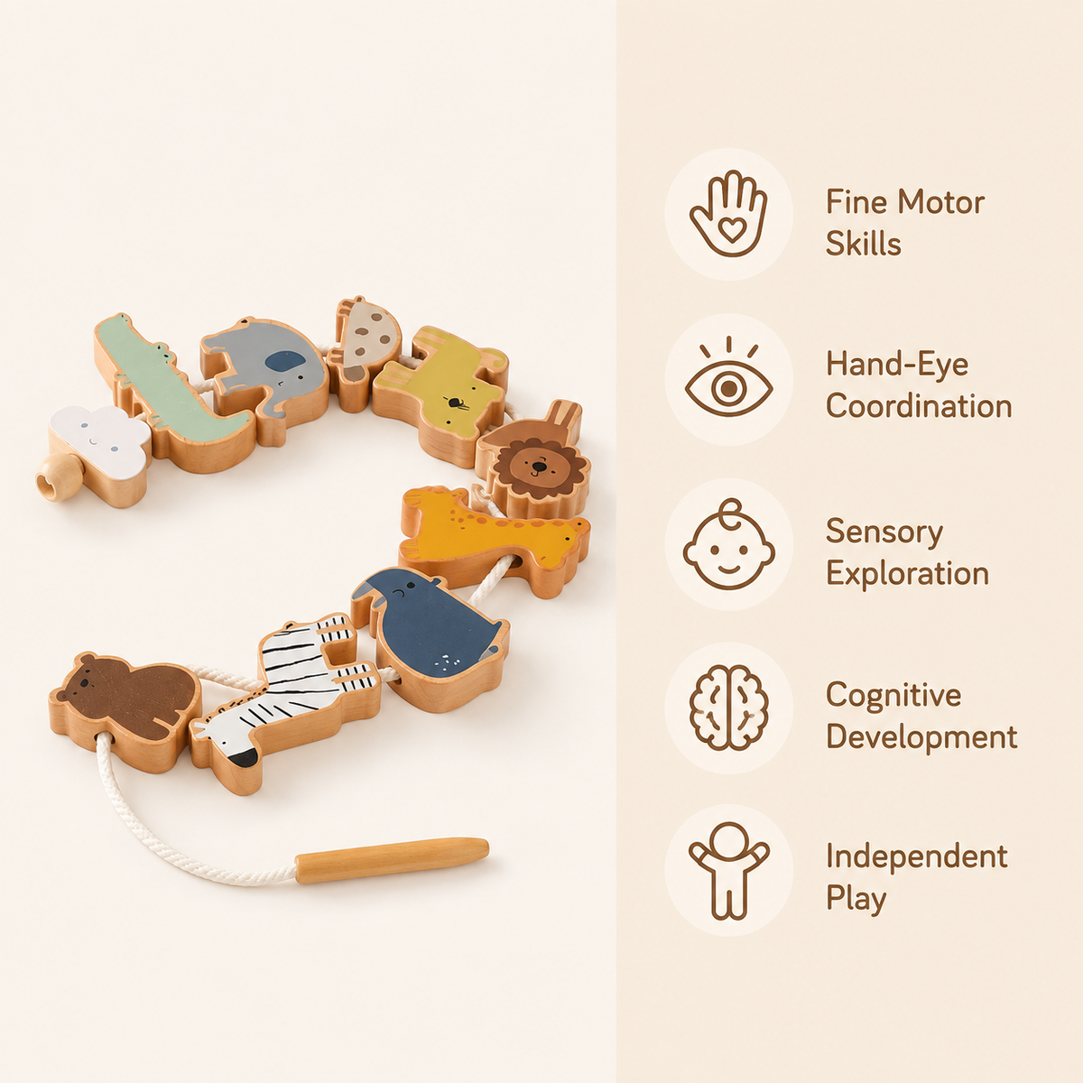 Montessori Animal Lacing Toy Montessori Nation