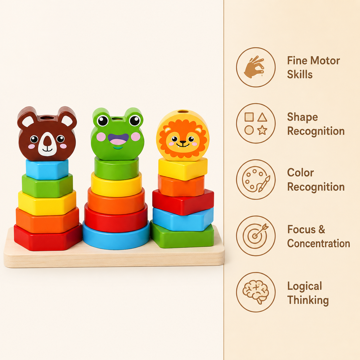 Montessori Animal Stacking Toy Montessori Nation