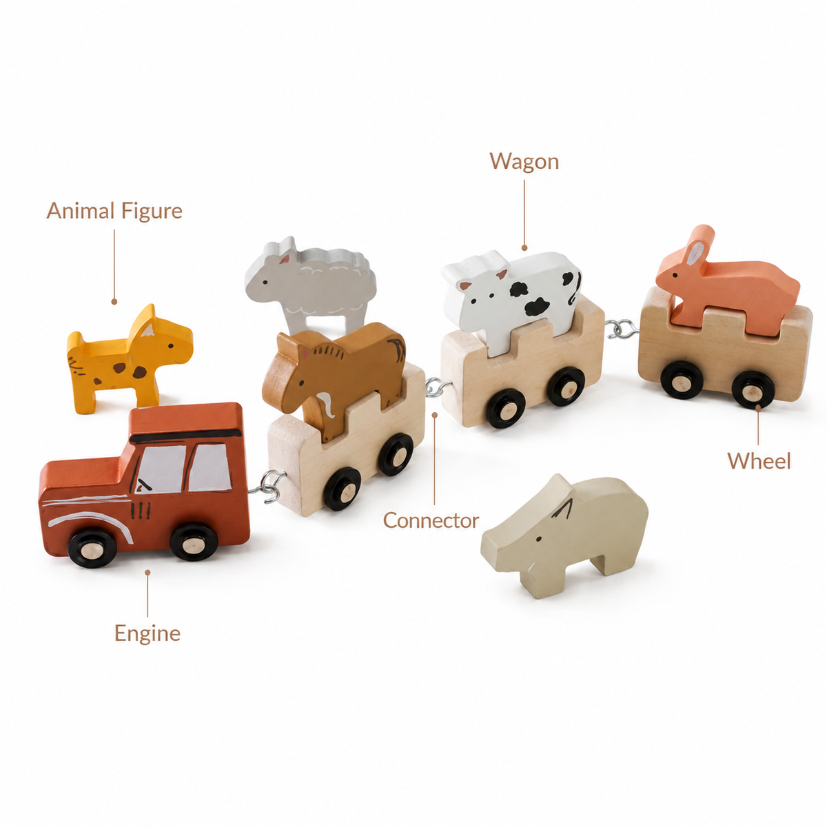 Montessori Animal Train Set Montessori Nation