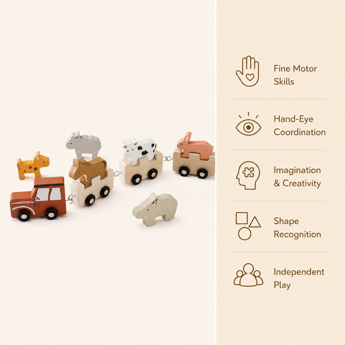 Montessori Animal Train Set Montessori Nation