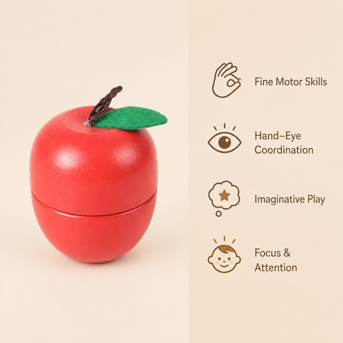 Montessori Apple Cutting Toy Montessori Nation
