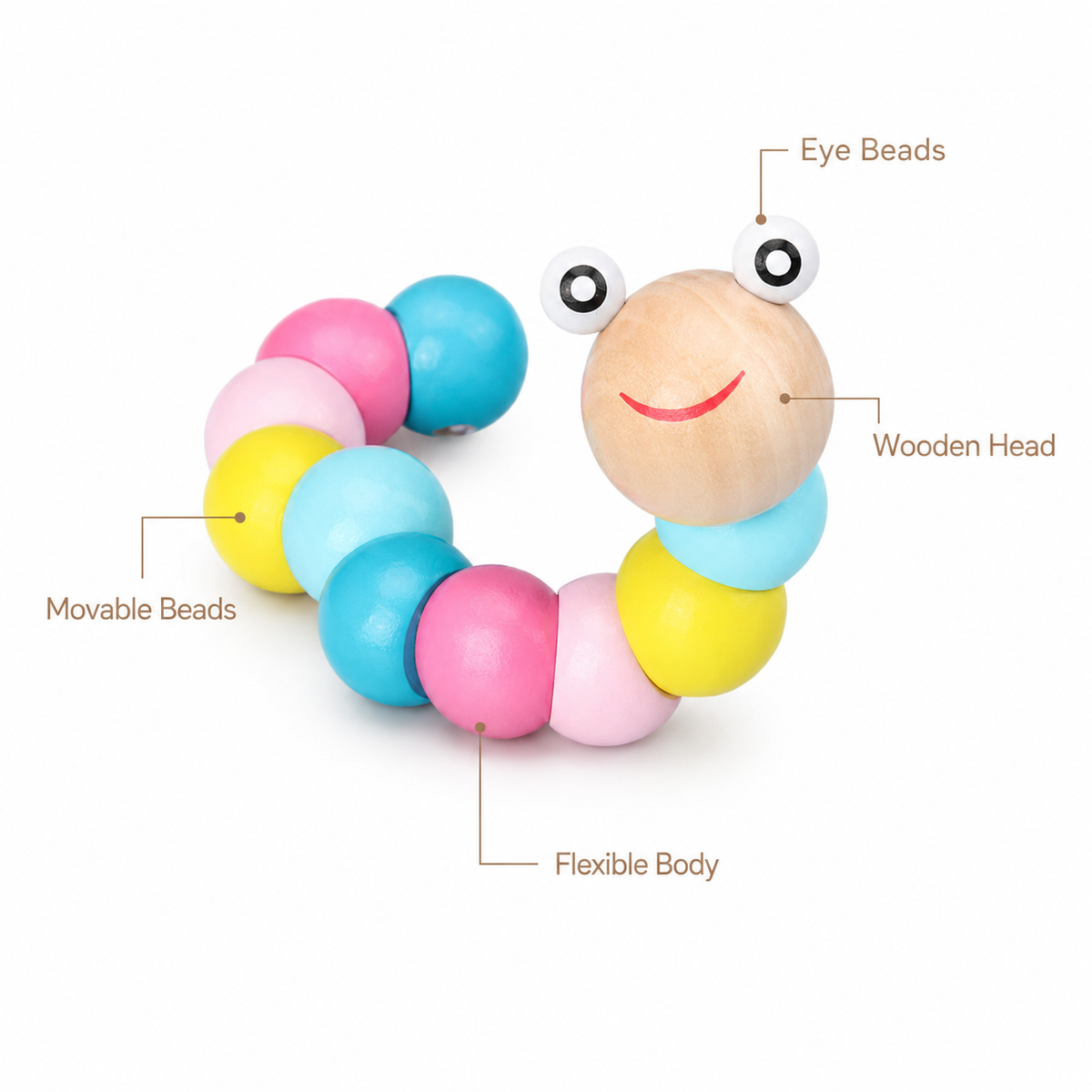 Montessori Caterpillar Bead Toy Montessori Nation