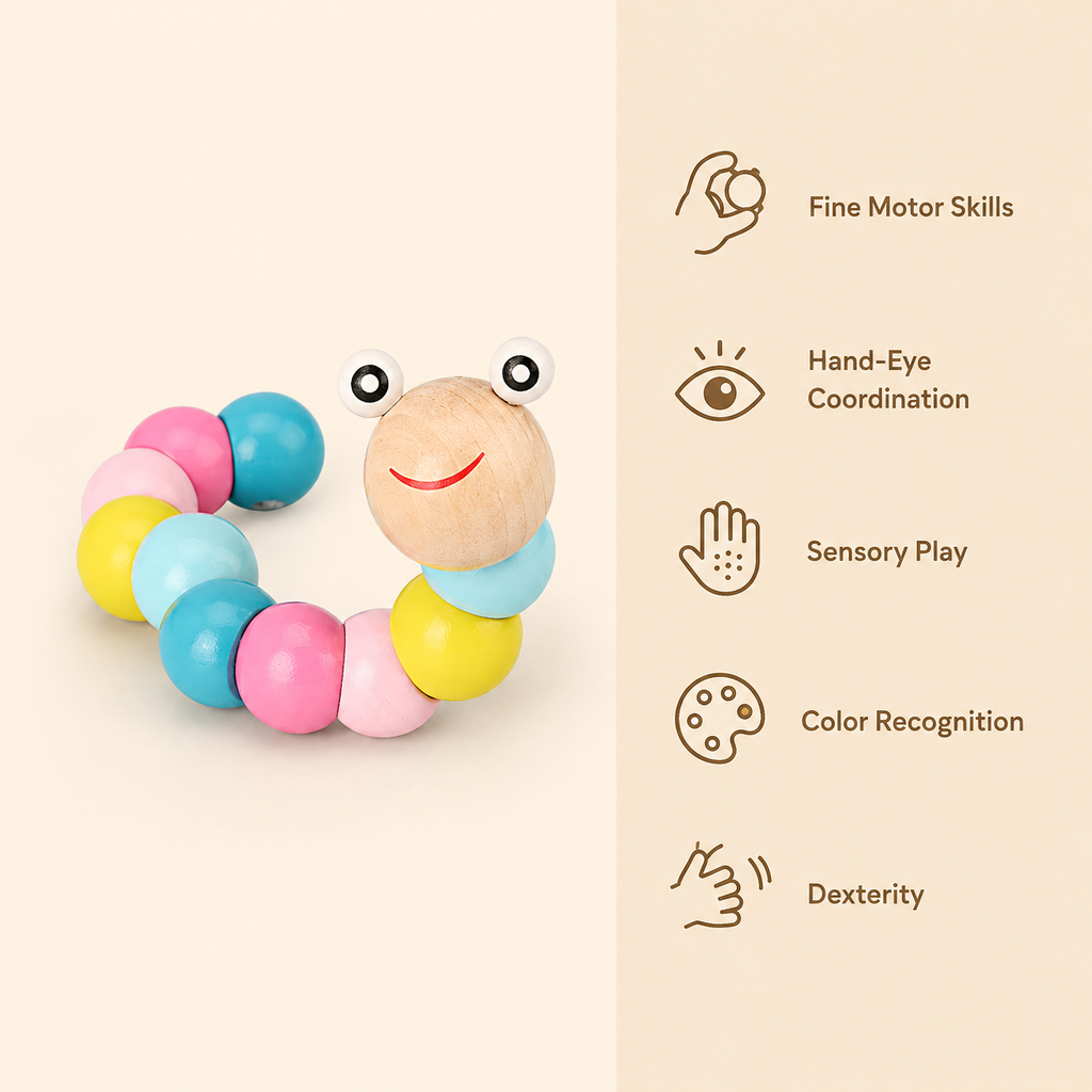 Montessori Caterpillar Bead Toy Montessori Nation