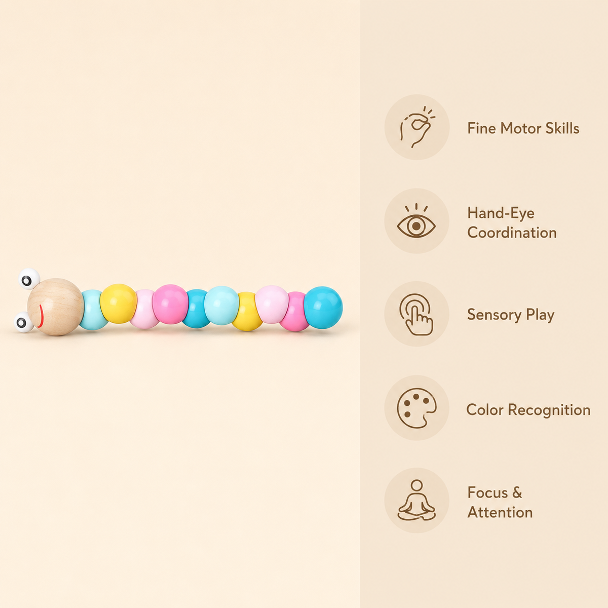 Montessori Caterpillar Fidget Toy Montessori Nation