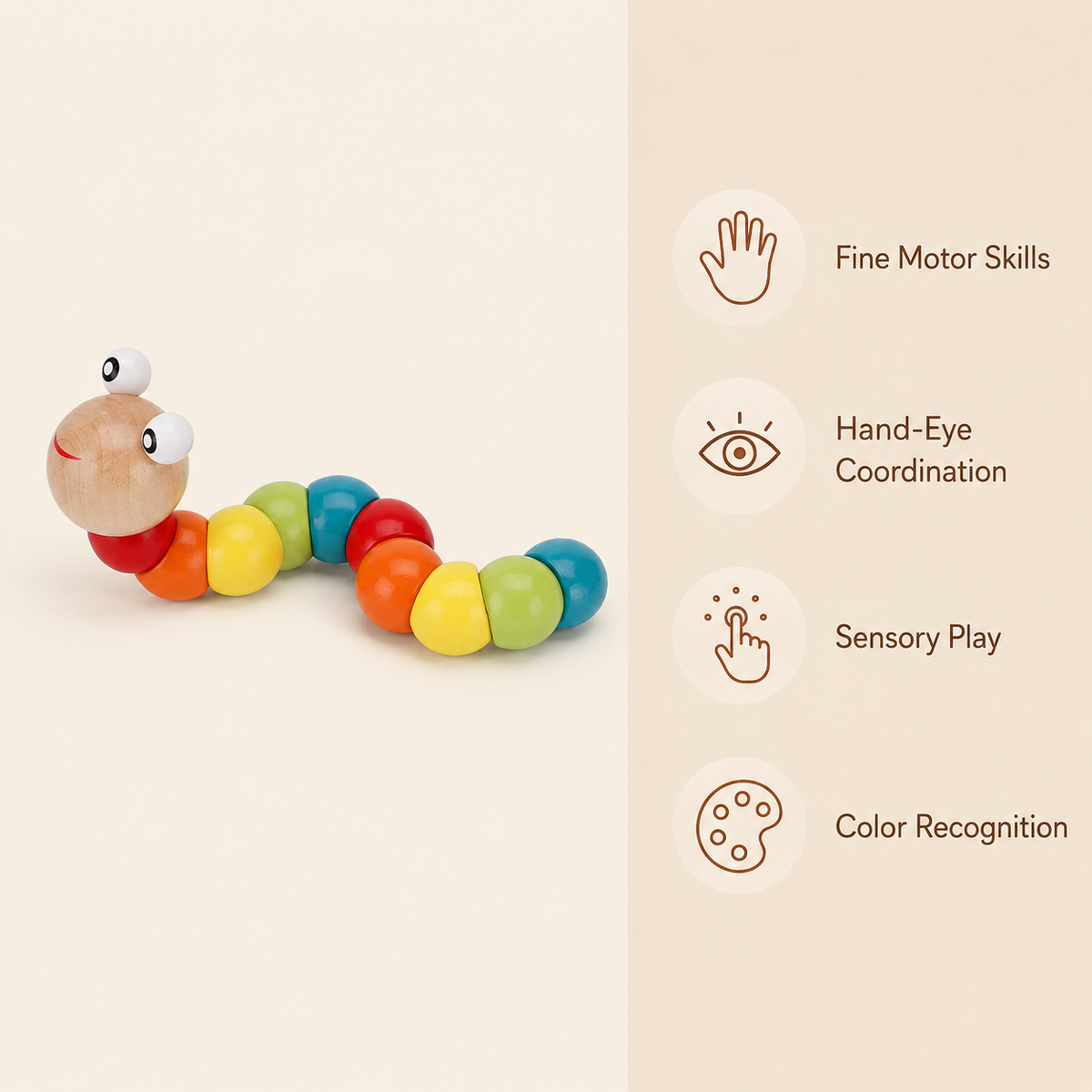 Montessori Caterpillar Twist Toy Montessori Nation