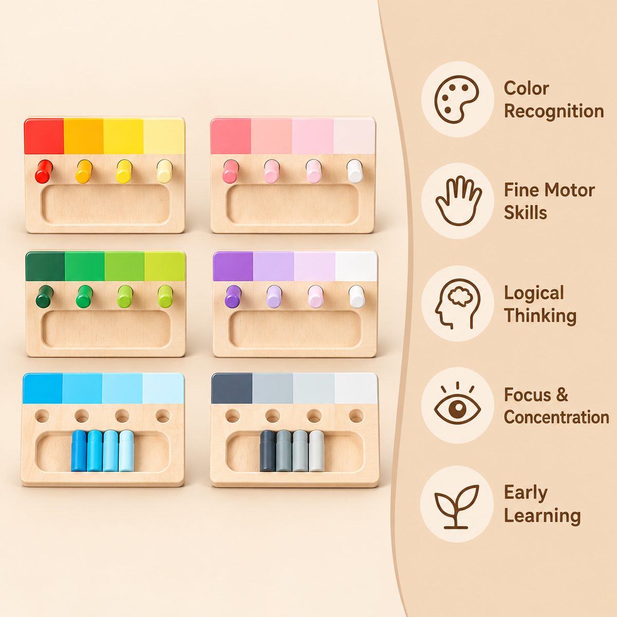 Montessori Color Matching Board Montessori Nation