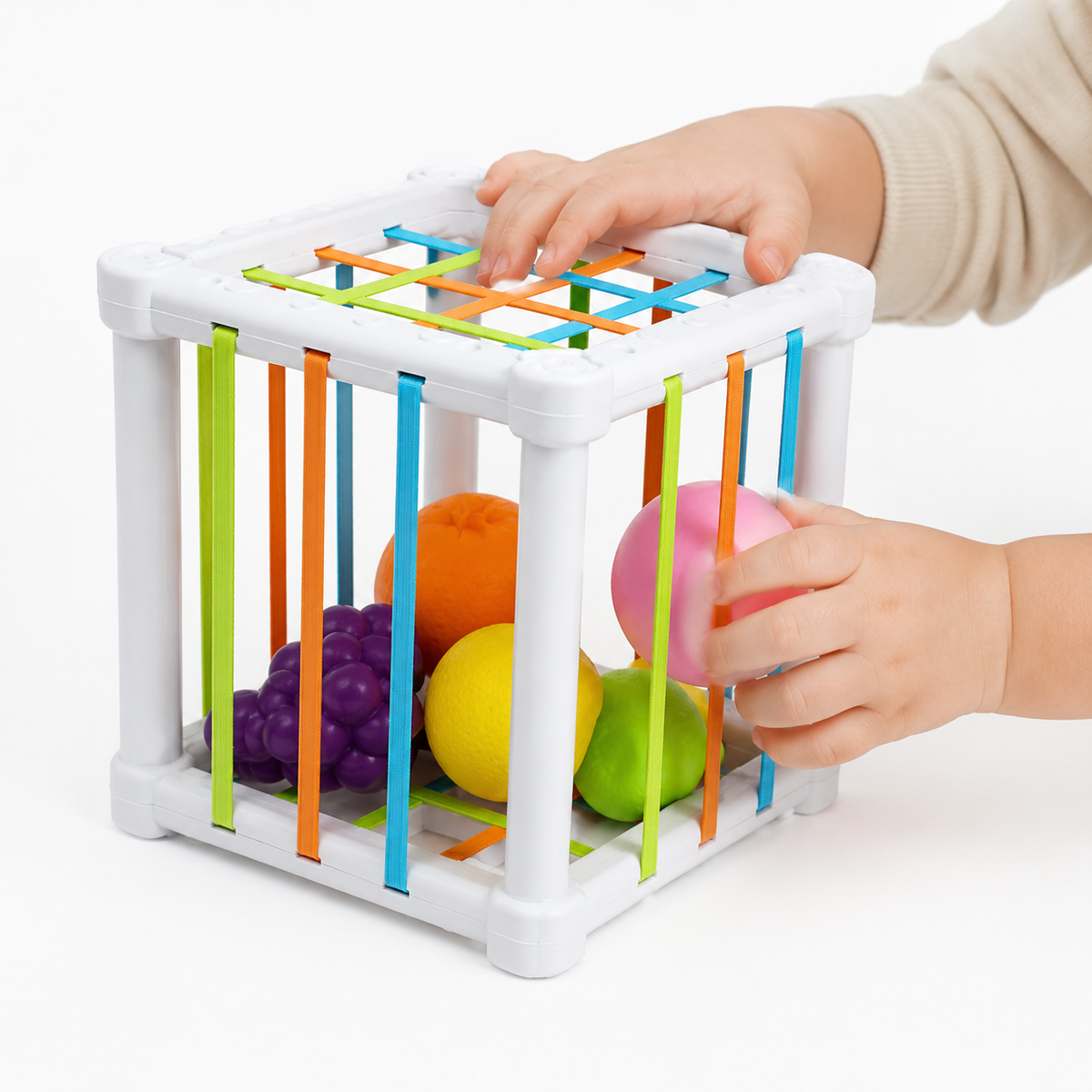 Montessori Elastic Band Activity Cube Montessori Nation
