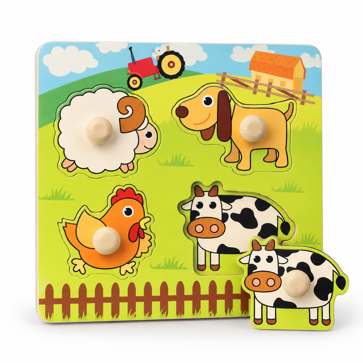Montessori Farm Animal Peg Puzzle Montessori Nation