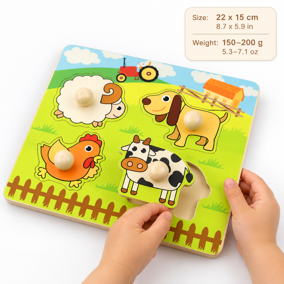 Montessori Farm Animal Peg Puzzle Montessori Nation
