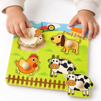 Montessori Farm Animal Peg Puzzle Montessori Nation