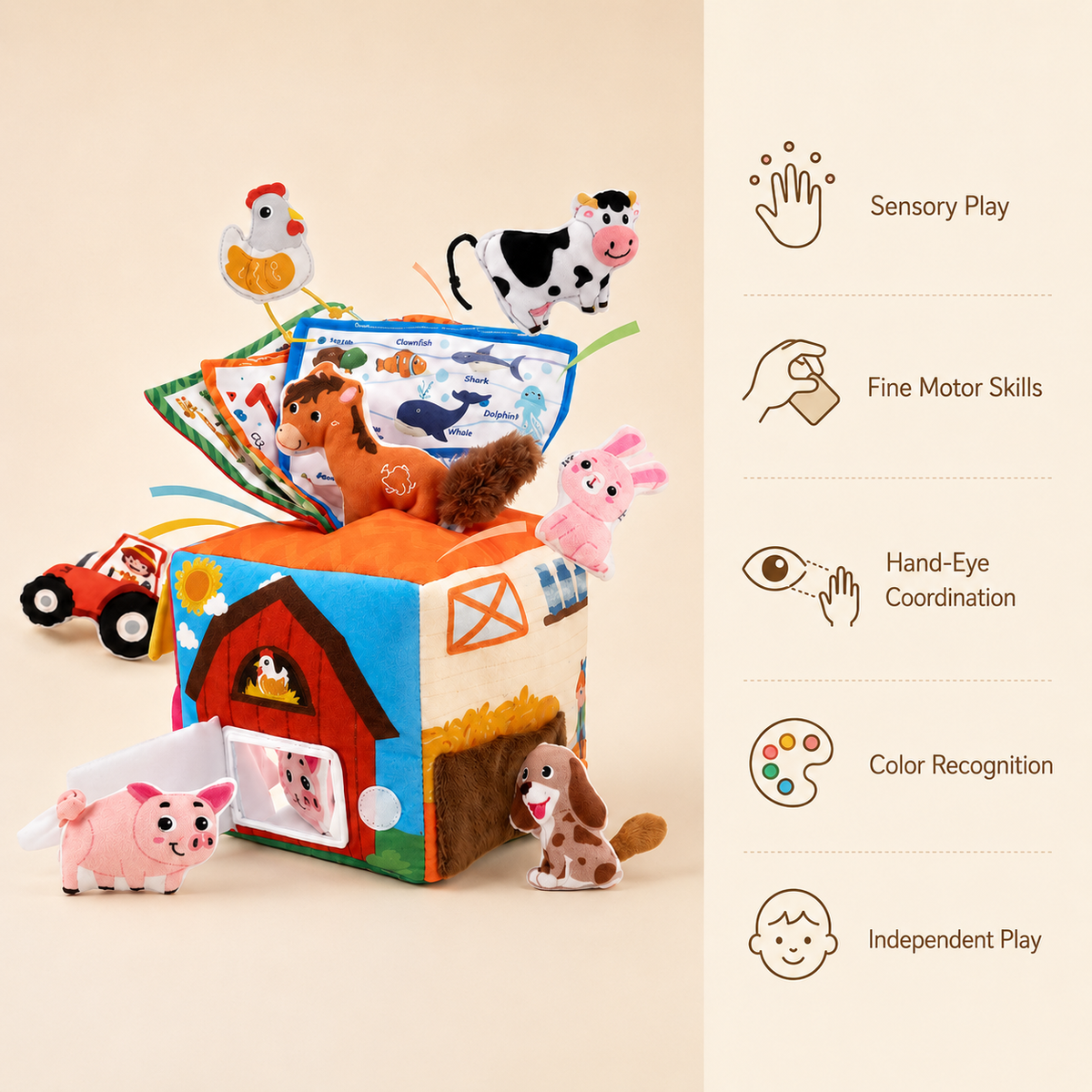 Montessori Farm Sensory Cube Montessori Nation