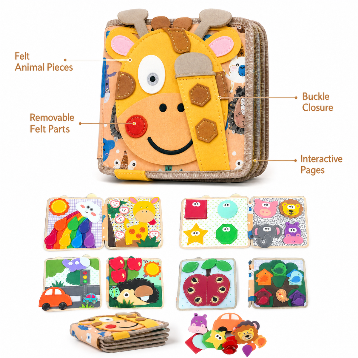 Montessori Giraffe Quiet Book Montessori Nation