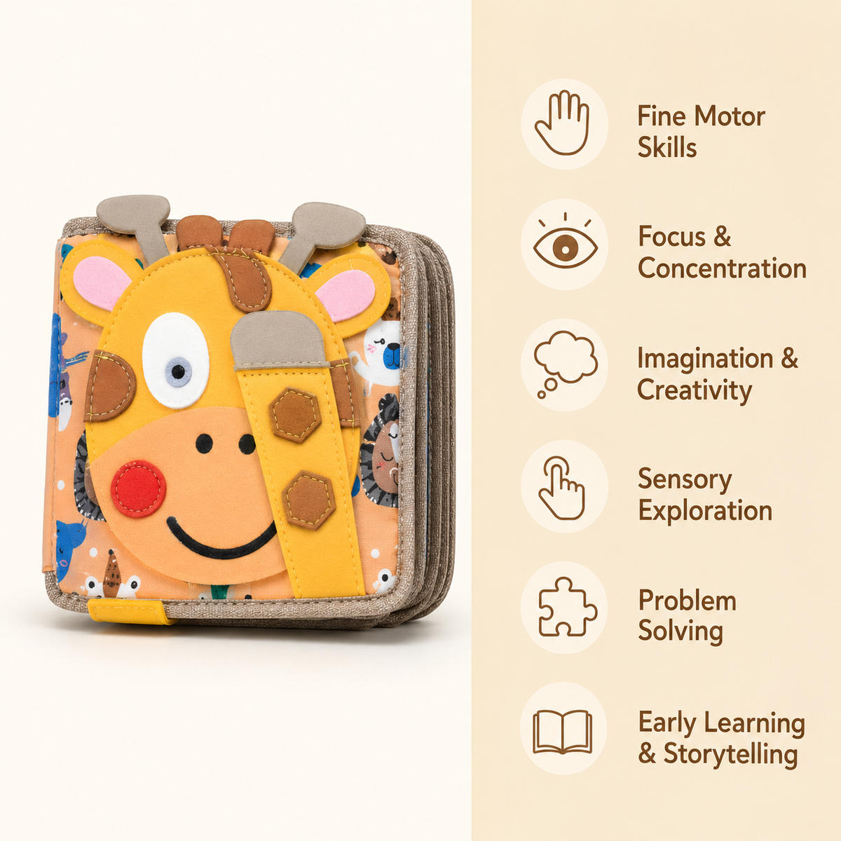 Montessori Giraffe Quiet Book Montessori Nation