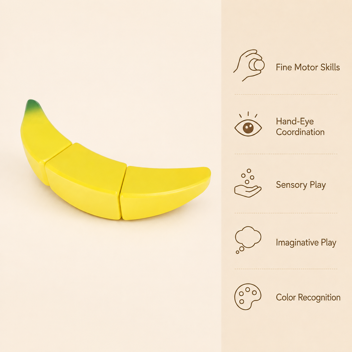 Montessori Magnetic Banana Cutting Toy Montessori Nation