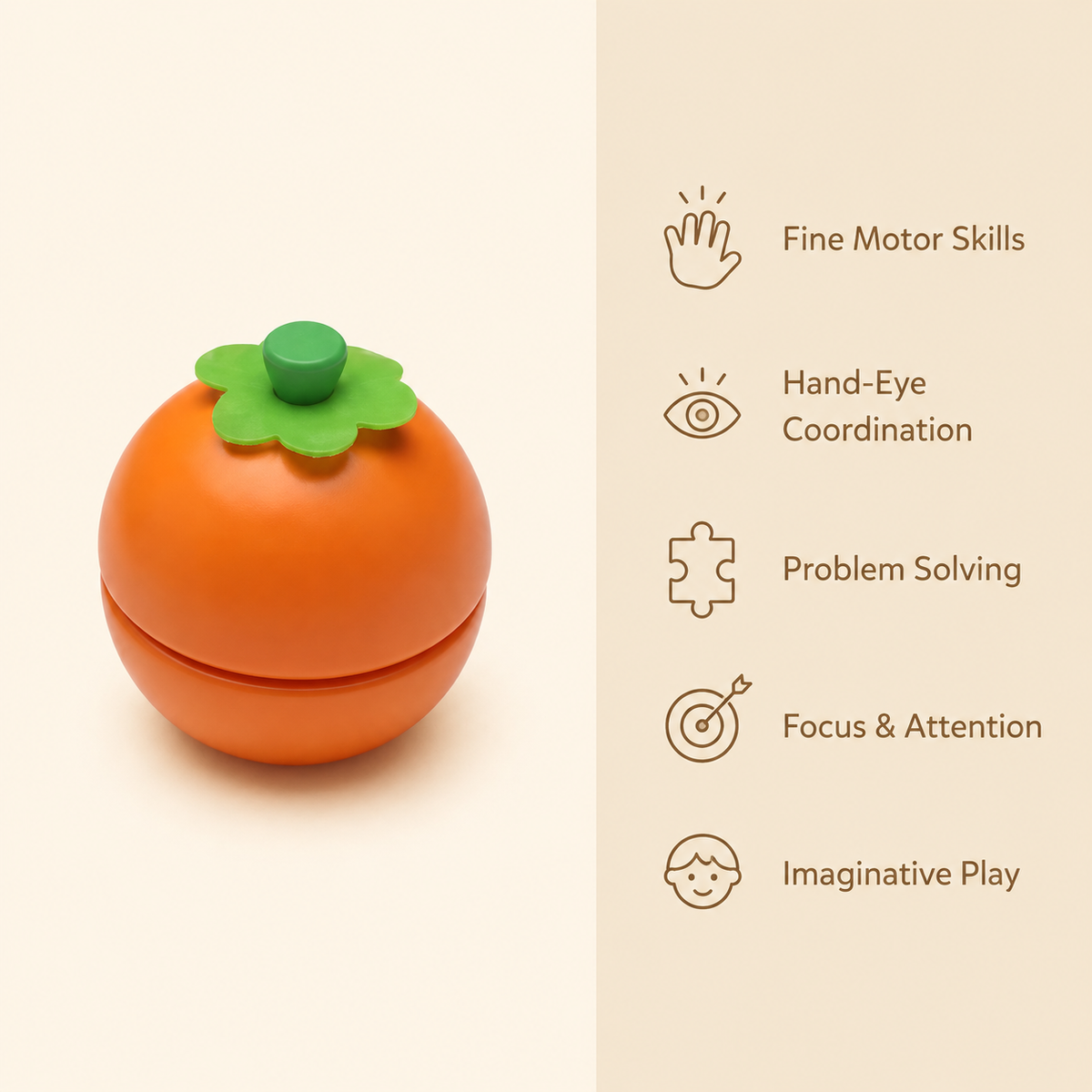 Montessori Magnetic Orange Cutting Toy Montessori Nation
