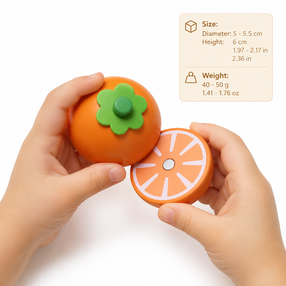 Montessori Magnetic Orange Cutting Toy Montessori Nation