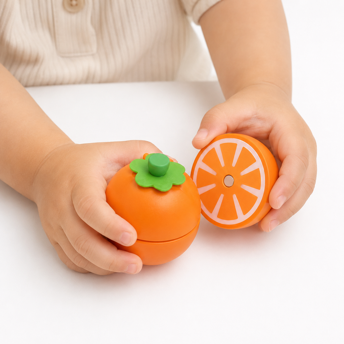 Montessori Magnetic Orange Cutting Toy Montessori Nation