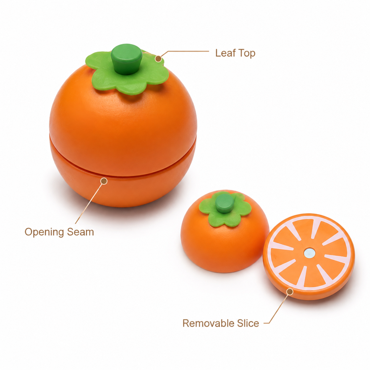 Montessori Magnetic Orange Cutting Toy Montessori Nation