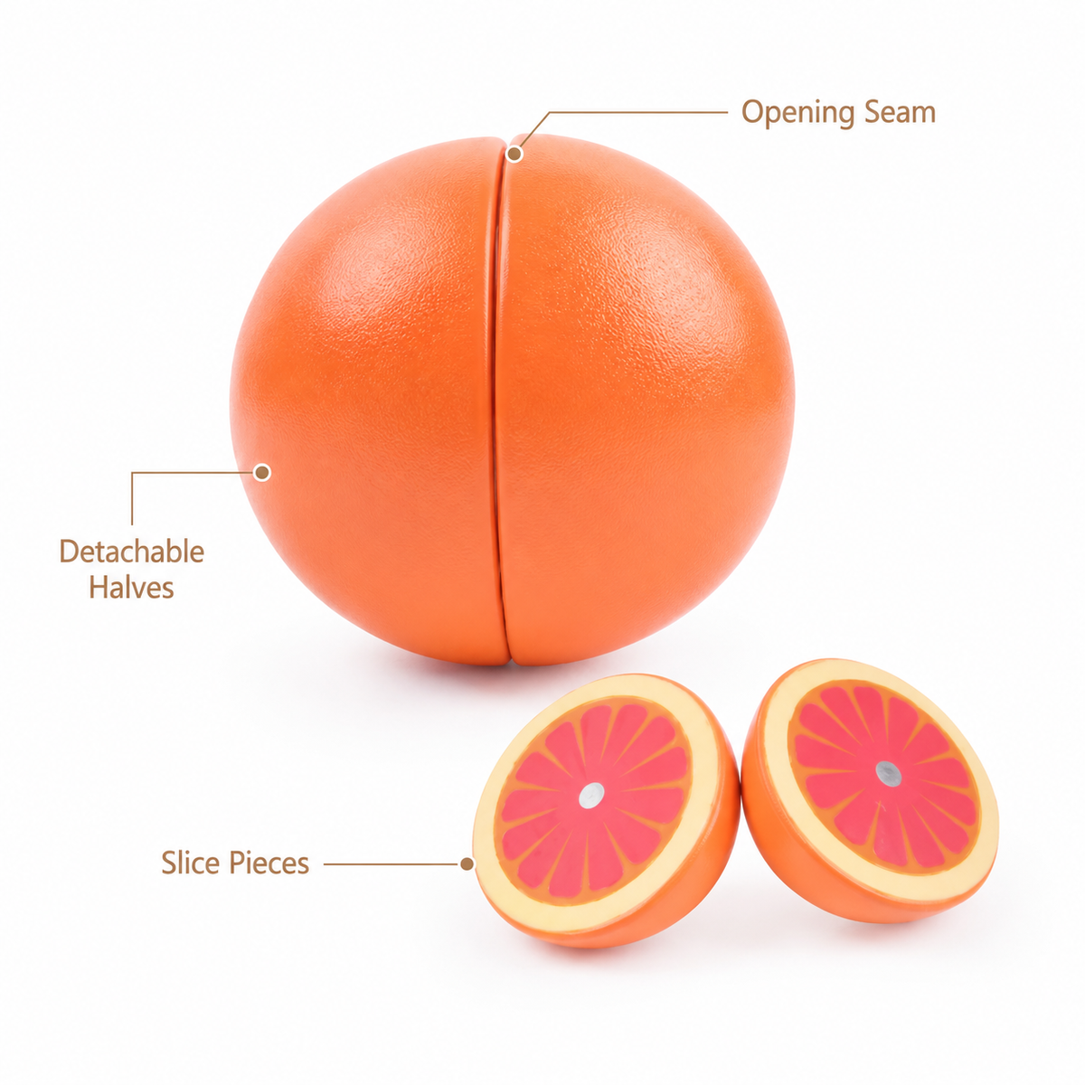 Montessori Magnetic Orange Cutting Toy Montessori Nation