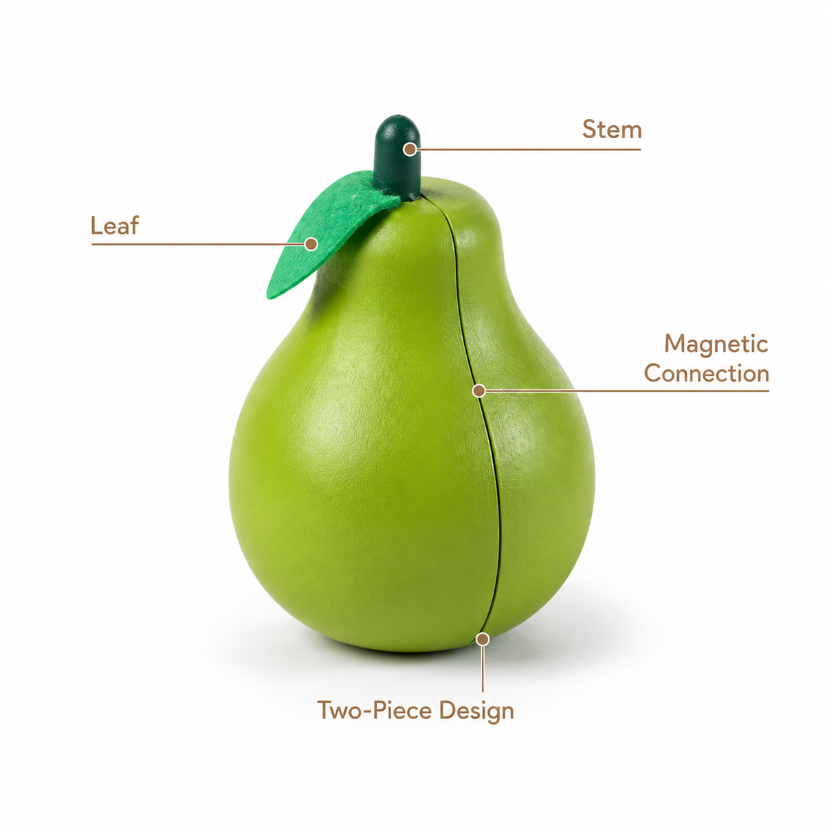Montessori Magnetic Pear Cutting Toy Montessori Nation