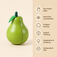 Montessori Magnetic Pear Cutting Toy Montessori Nation