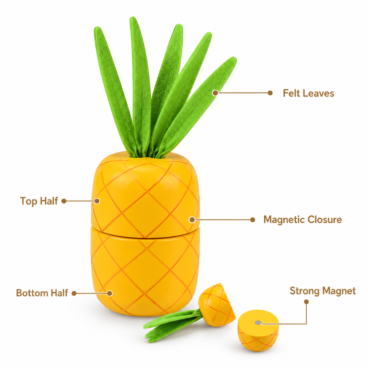 Montessori Magnetic Pineapple Toy Montessori Nation