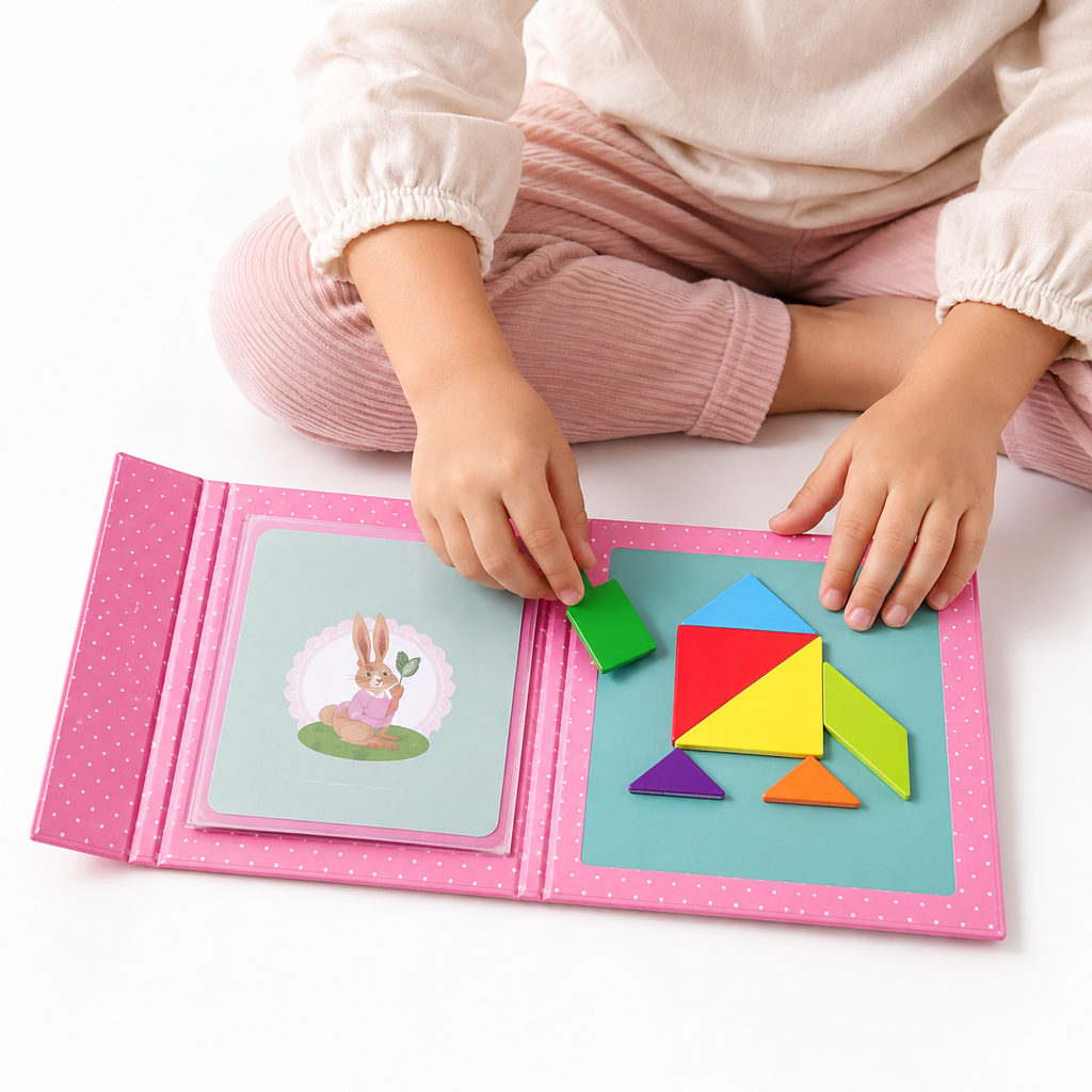 Montessori Magnetic Tangram Puzzle Book Montessori Nation