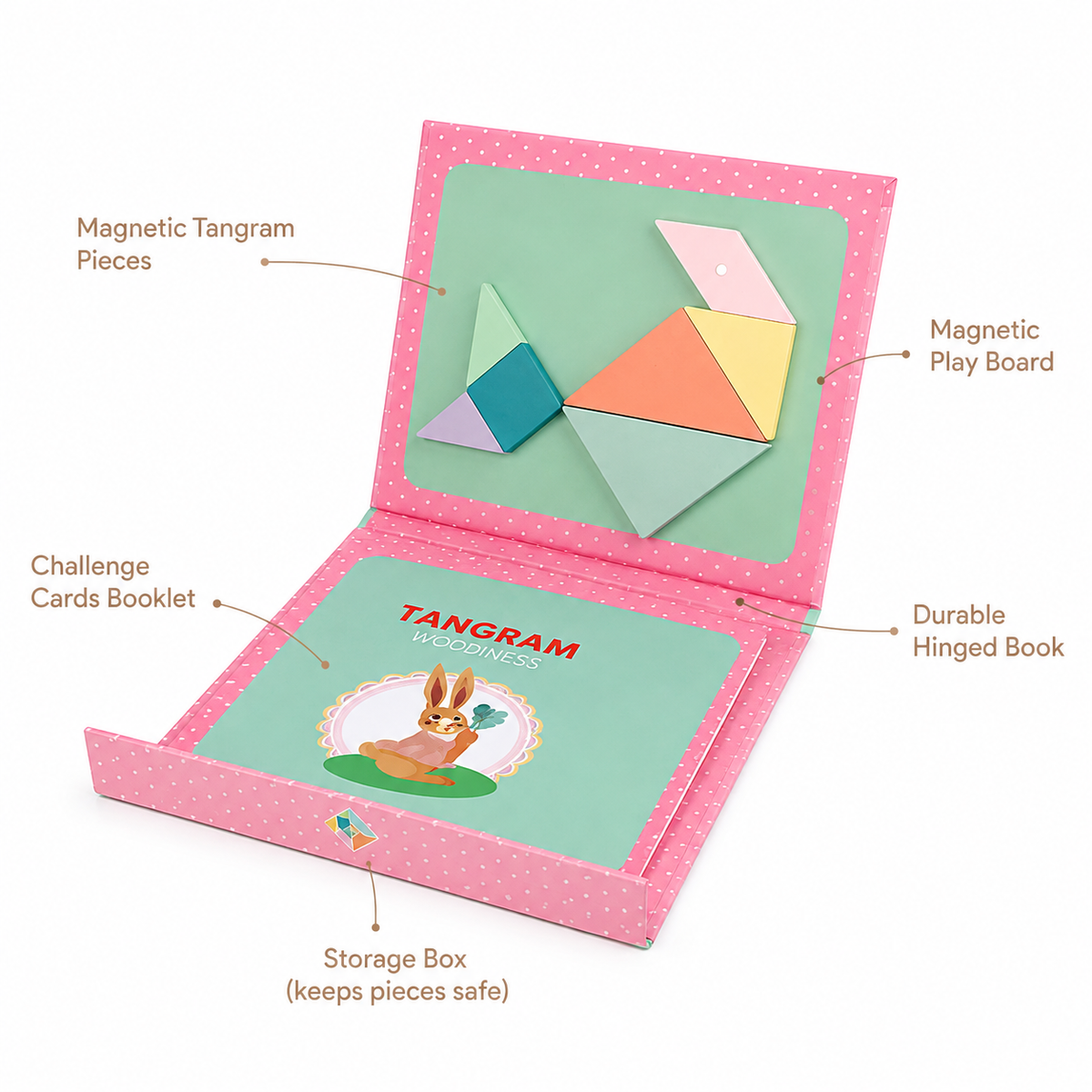 Montessori Magnetic Tangram Puzzle Book Montessori Nation