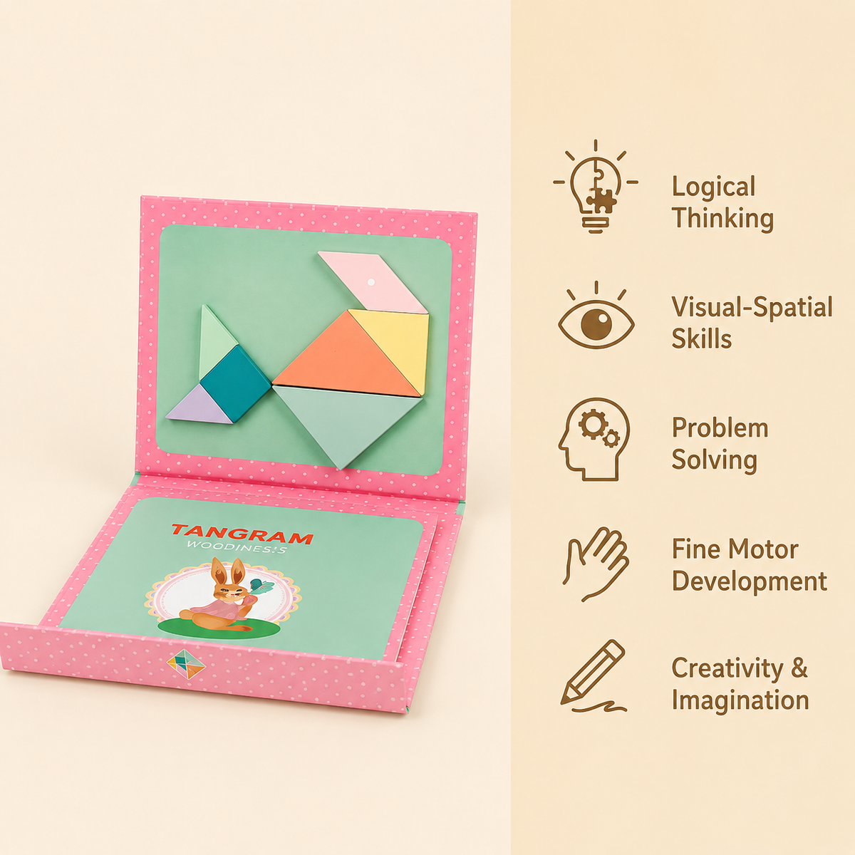 Montessori Magnetic Tangram Puzzle Book Montessori Nation