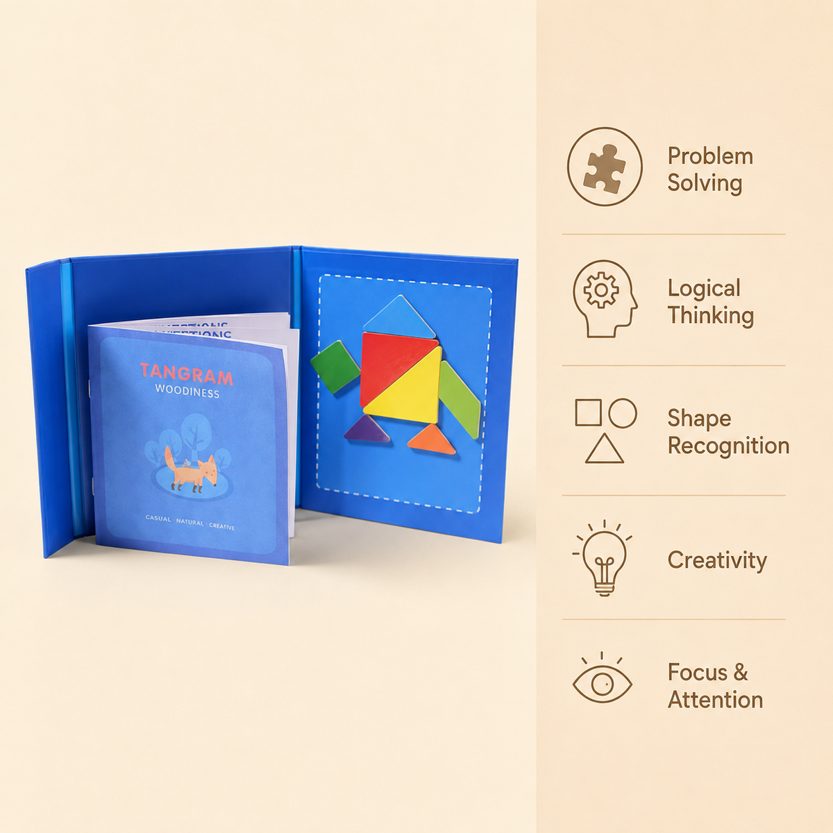Montessori Magnetic Tangram Puzzle Book Montessori Nation