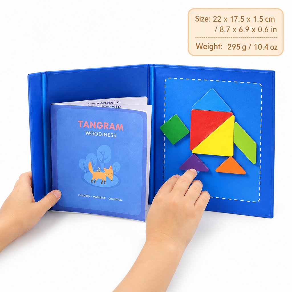 Montessori Magnetic Tangram Puzzle Book Montessori Nation