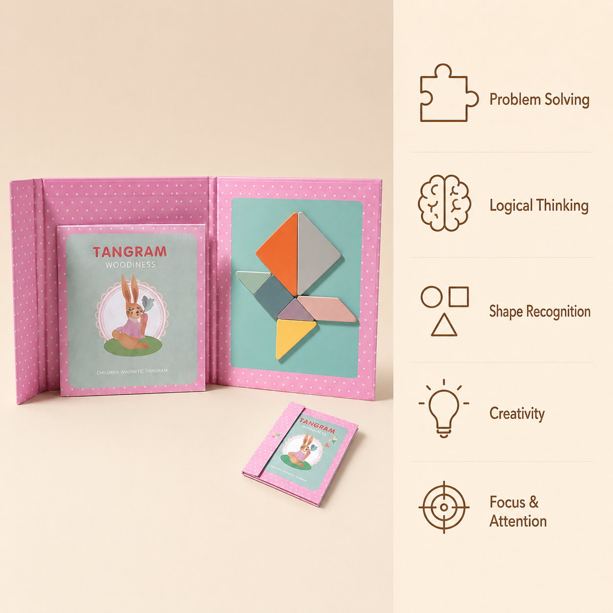 Montessori Magnetic Tangram Puzzle Book Montessori Nation