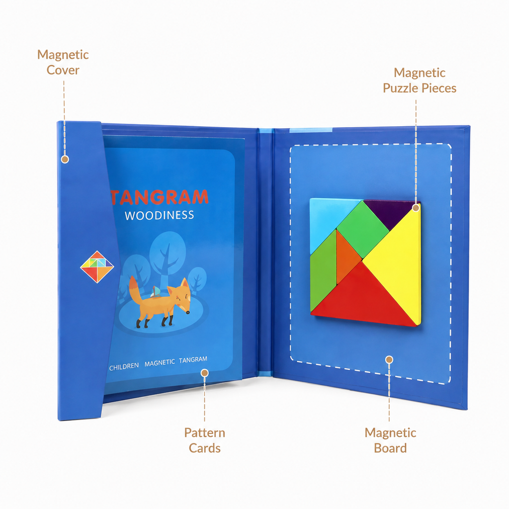 Montessori Magnetic Tangram Puzzle Book Montessori Nation