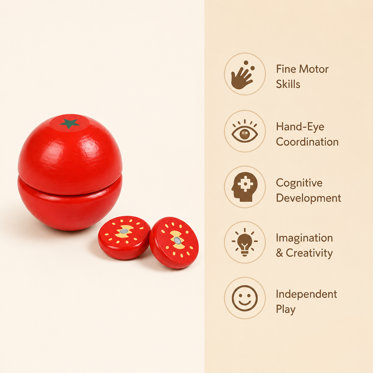 Montessori Magnetic Tomato Toy Montessori Nation