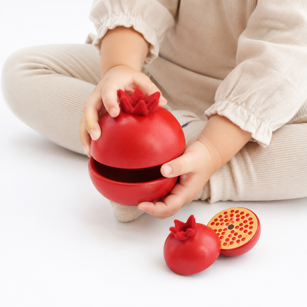 Montessori Pomegranate Cutting Toy Montessori Nation