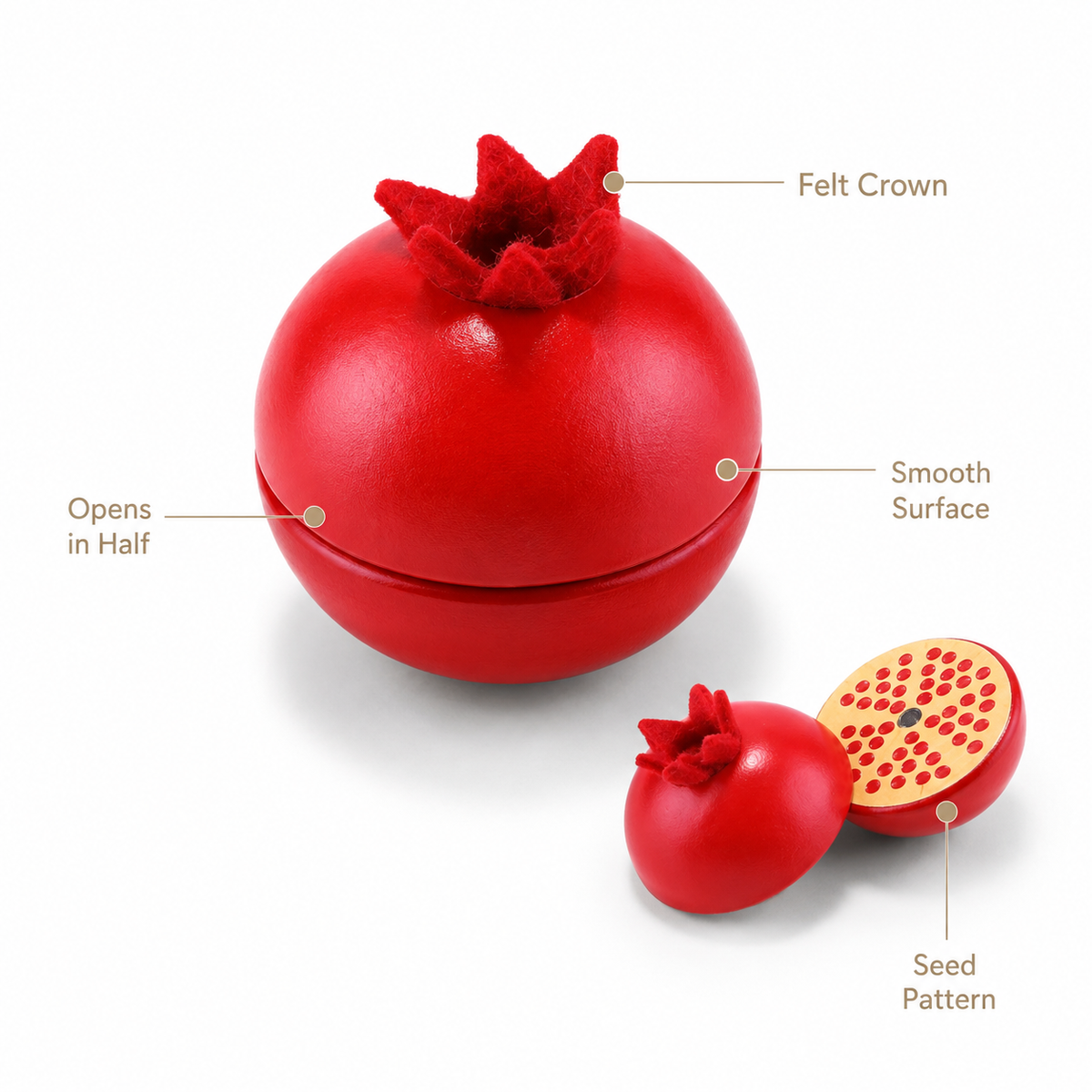 Montessori Pomegranate Cutting Toy Montessori Nation