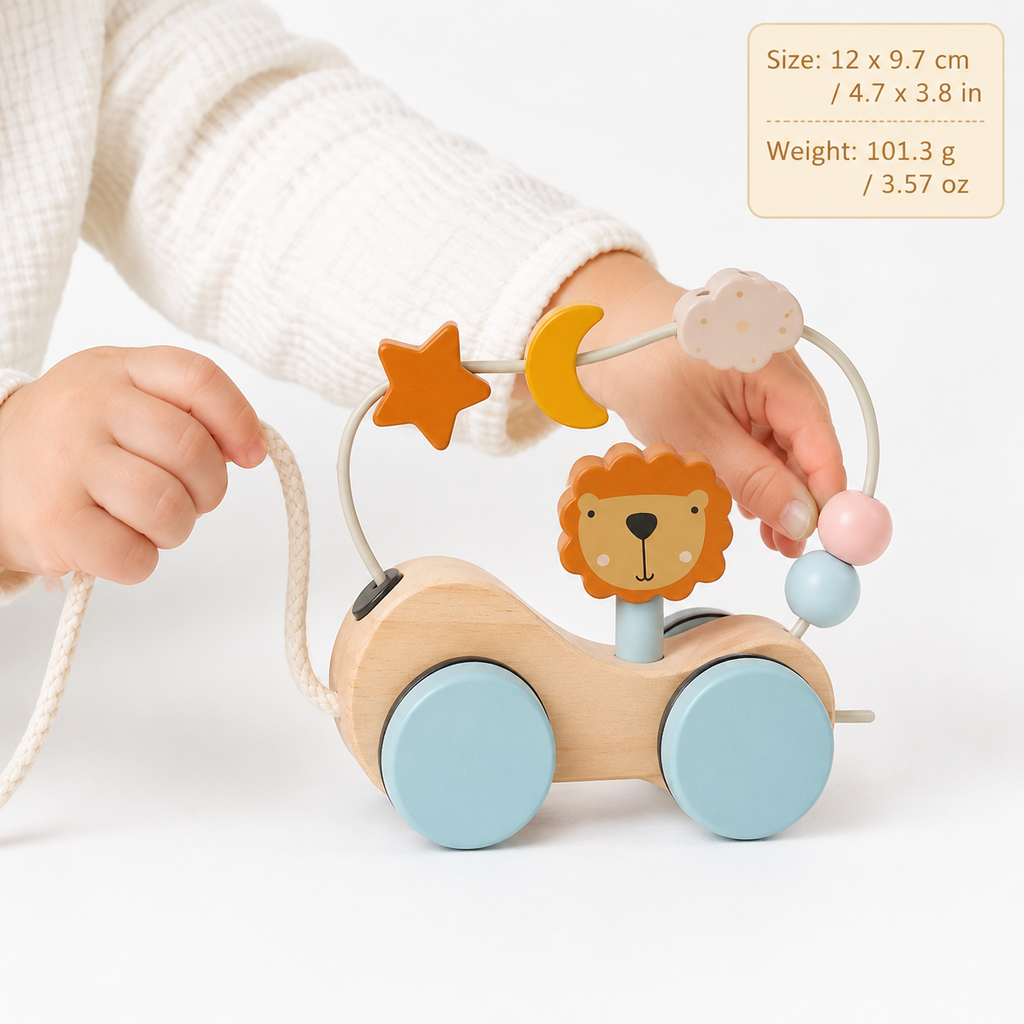 Montessori Pull Along Lion Toy Montessori Nation